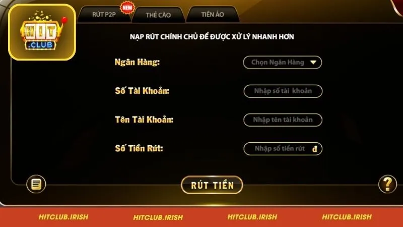 Hướng dẫn rút tiền tại cổng game HitClub dễ hiểu